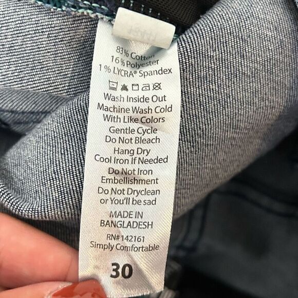 Lularoe Magic Waist Stretch Raw Hem Skinny Jeans Size 30 - Picture 8 of 14